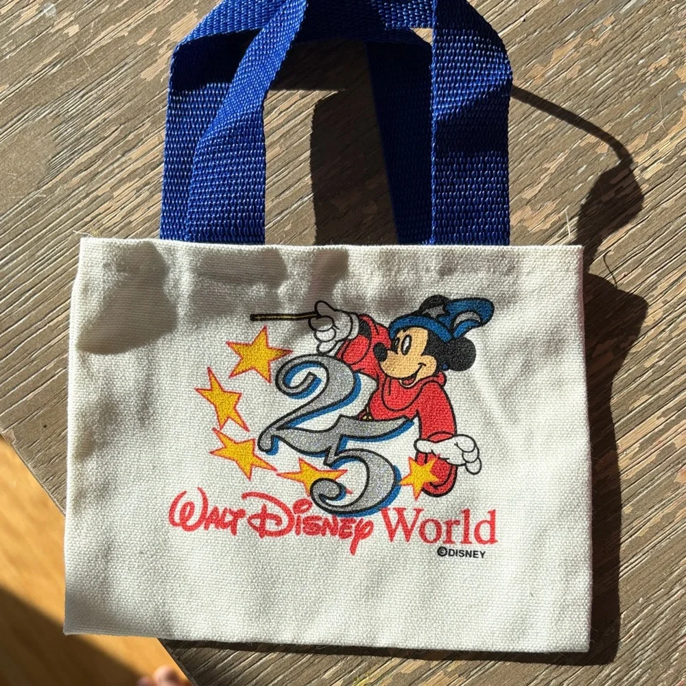 Vintage Disney Blue and Red Mickey Mouse Tote Bag